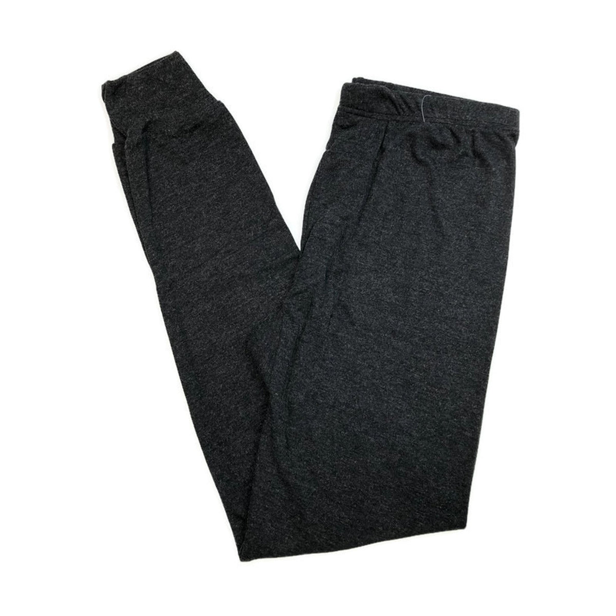 Mens Thermal Long John Pants Merino Wool Blend Base Layer Winter Warm - Black - S