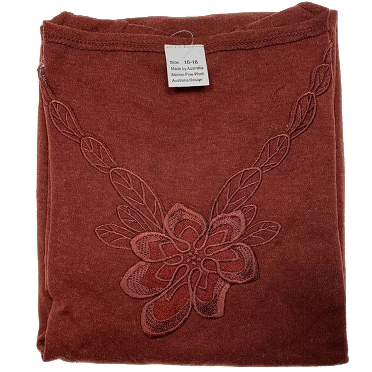 Womens Merino Wool Blend Thermal Top Long Sleeve V Neck Spencer Warm - Burgundy - 10-12