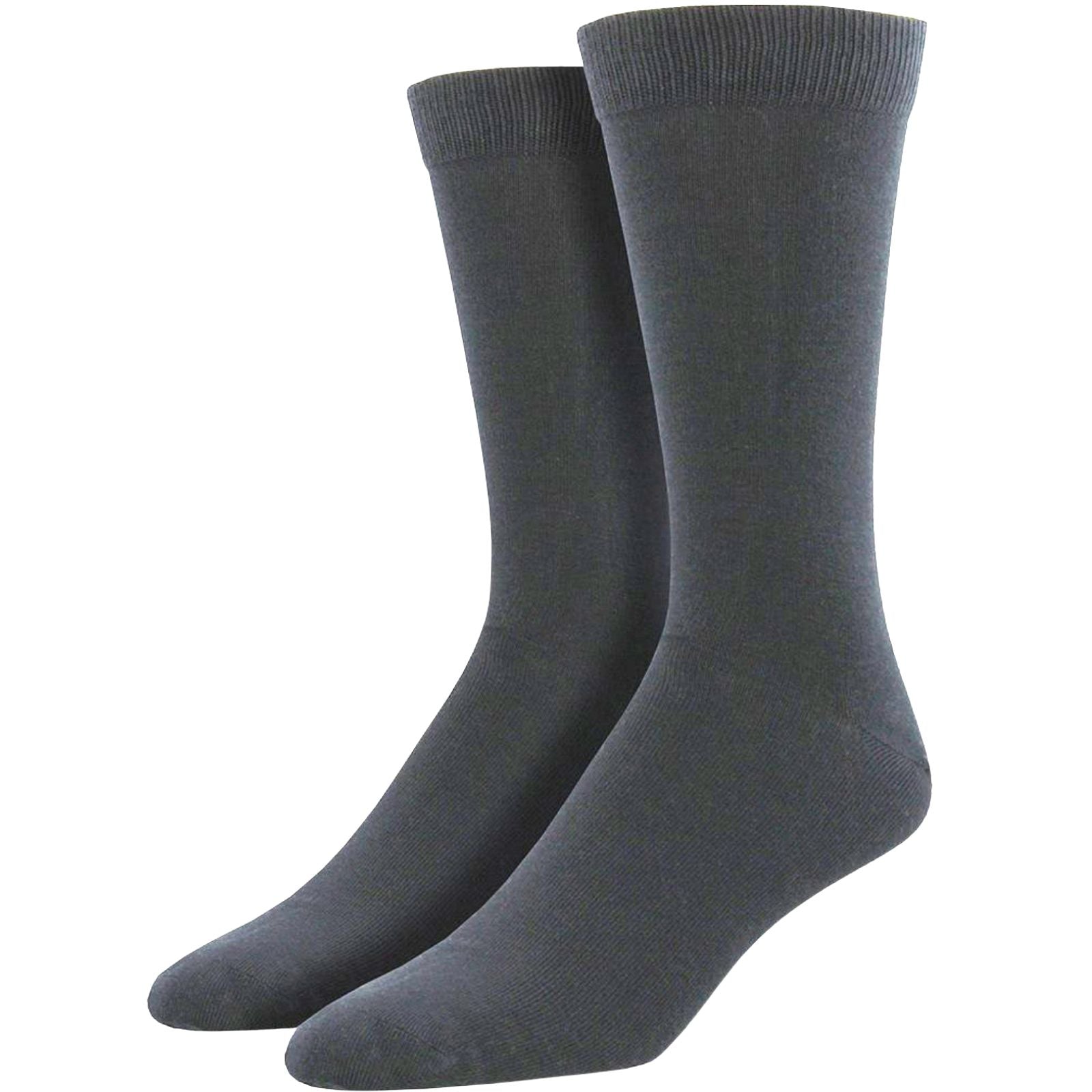 1 Pair Bamboo Derived Loose Top Socks Diabetic Style Comfort Circulation - Grey - 2-8