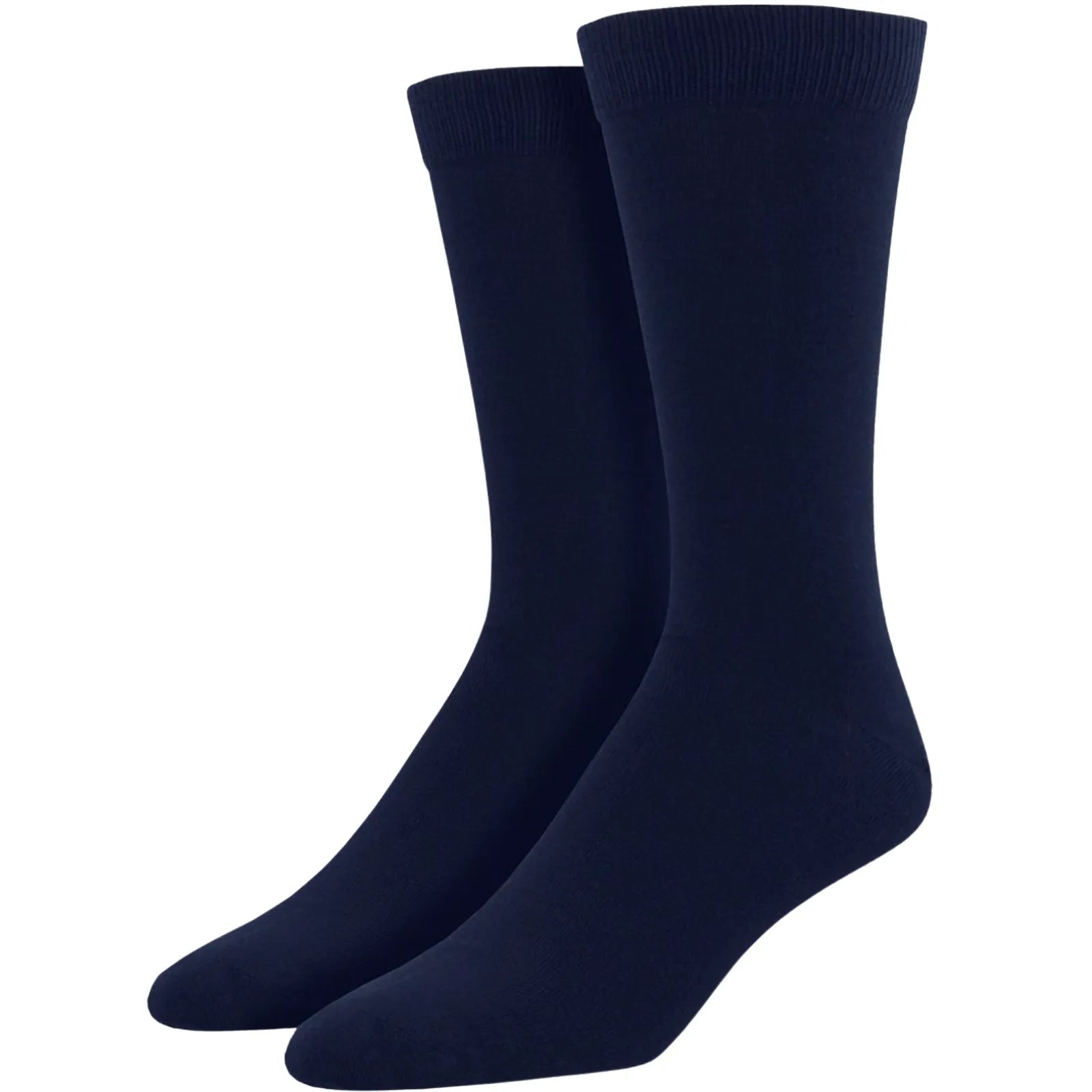 1 Pair Bamboo Derived Loose Top Socks Diabetic Style Comfort Circulation - Navy - 2-8
