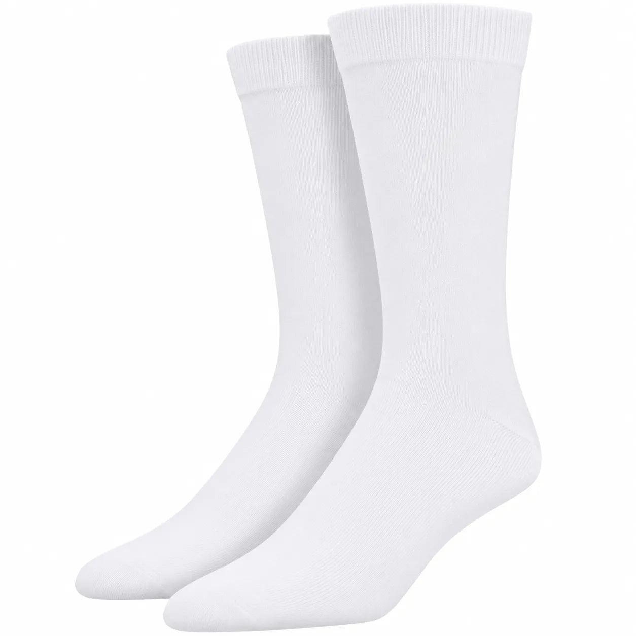 1 Pair Bamboo Derived Loose Top Socks Diabetic Style Comfort Circulation - White - 11-14