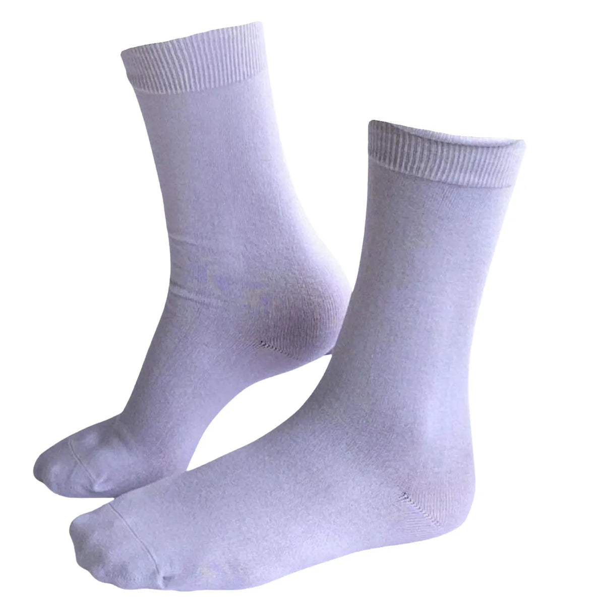 1 Pair Bamboo Derived Loose Top Socks Diabetic Style Comfort Circulation - White - 2-8