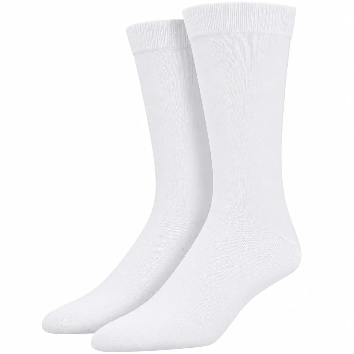 1 Pair Bamboo Derived Loose Top Socks Diabetic Style Comfort Circulation - White - 7-11
