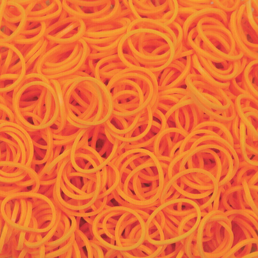 1200pcs Loom Bands Refill Kit Rubber DIY Bracelet Making Set - Plain Orange