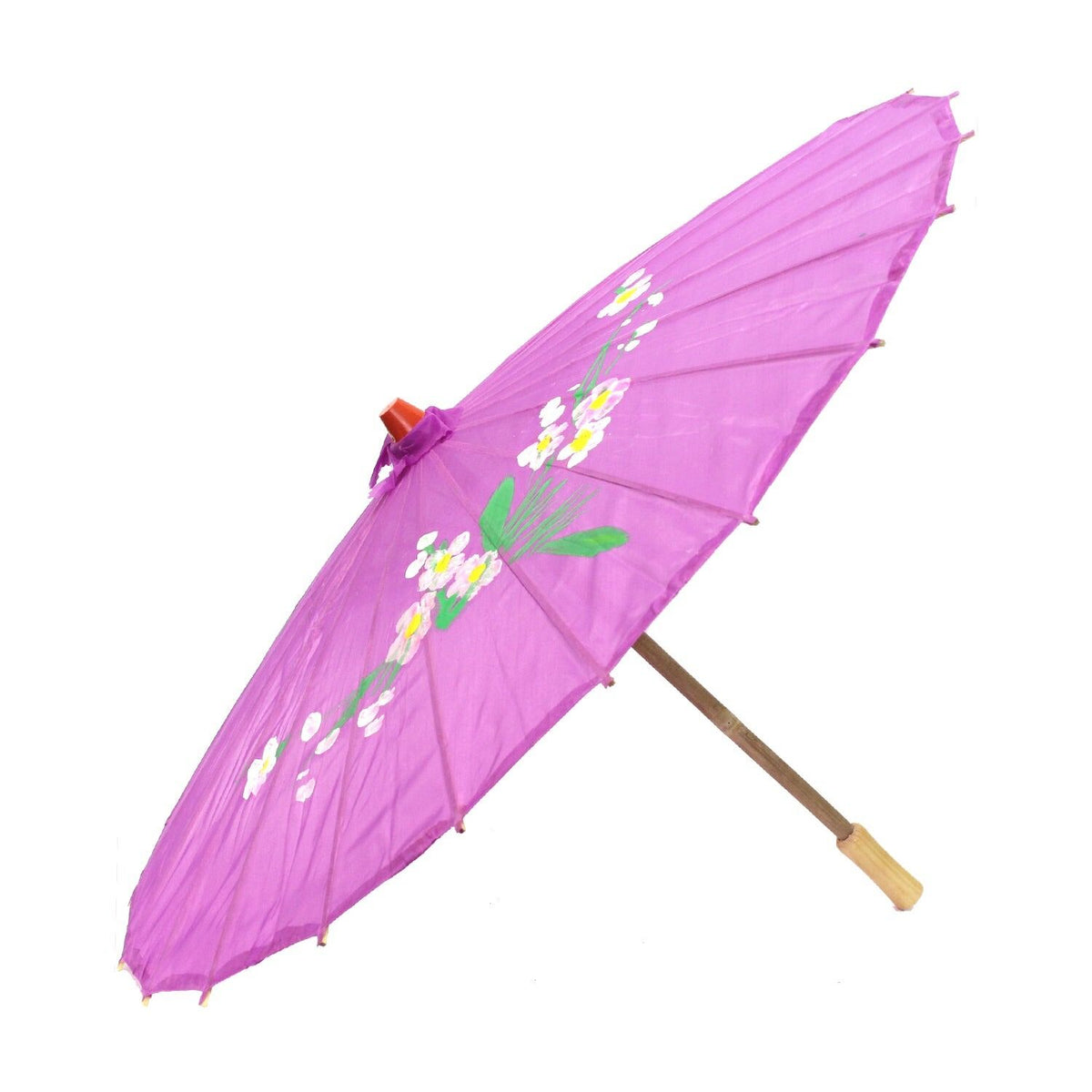 12x PARASOL UMBRELLA Chinese Japanese Bamboo Flower Pattern 80cm Large BULK - Purple