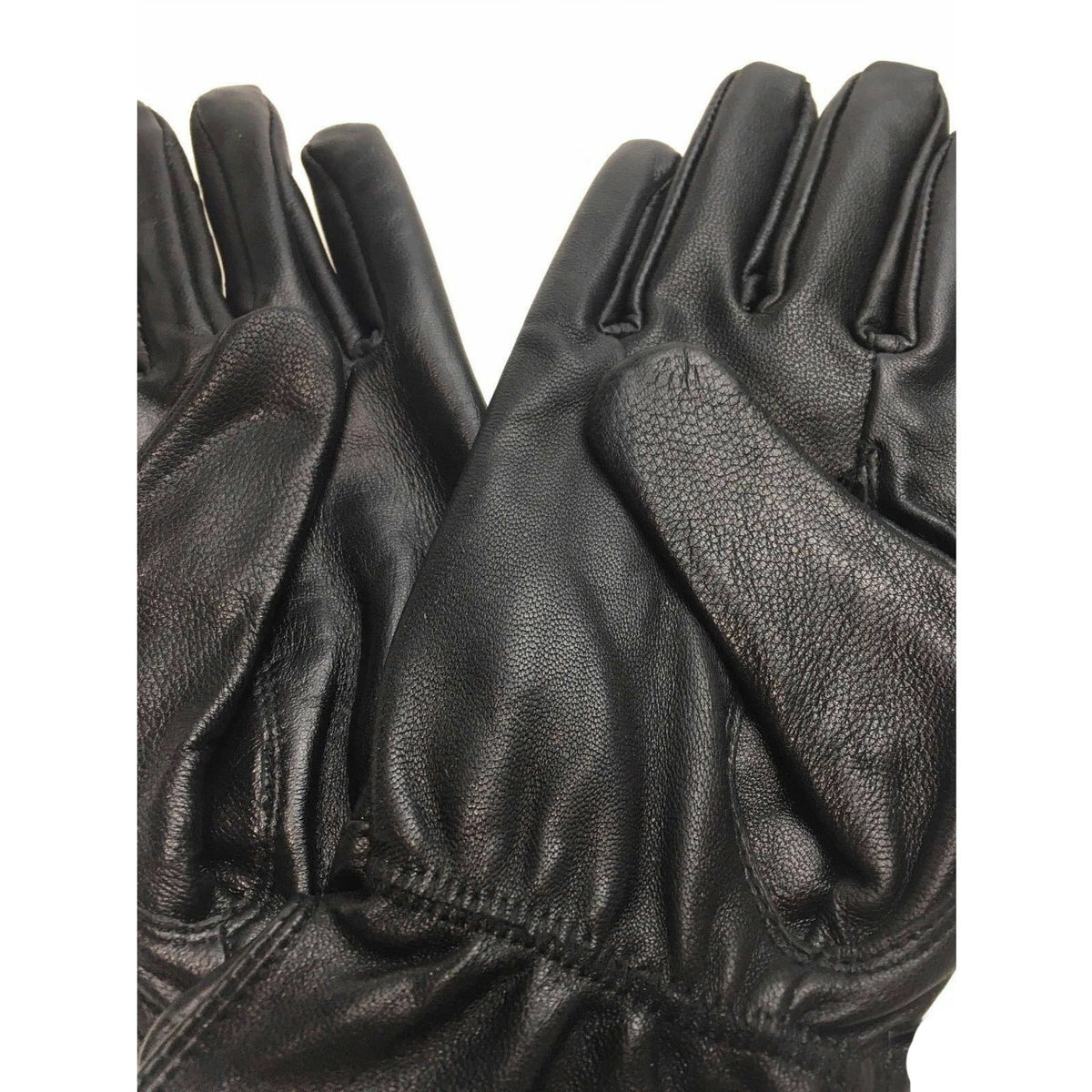 Ladies Genuine Sheepskin Leather Gloves Fleece Lined Warm Winter Womens in Black - L