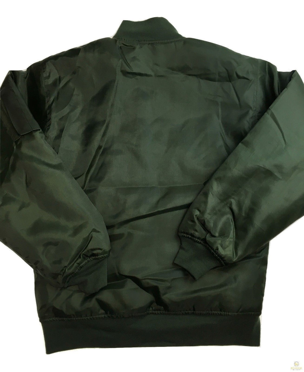 Plus Size Quilted Jacket Zip Up Classic Padded Flight Flying Winter Big & Tall - Bottle Green - 6XL