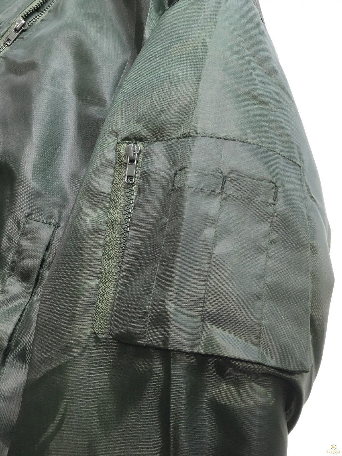 Plus Size Quilted Jacket Zip Up Classic Padded Flight Flying Winter Big & Tall - Bottle Green - 7XL