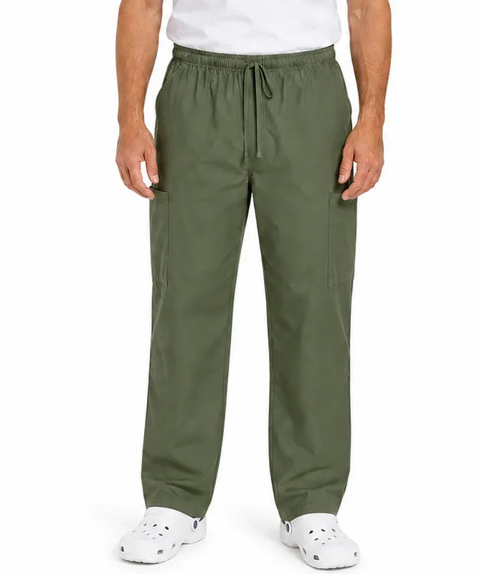 Unisex Doctor Scrubs Cargo Pants Medical Nursing Vet Uniform Dental in Sage - XXL