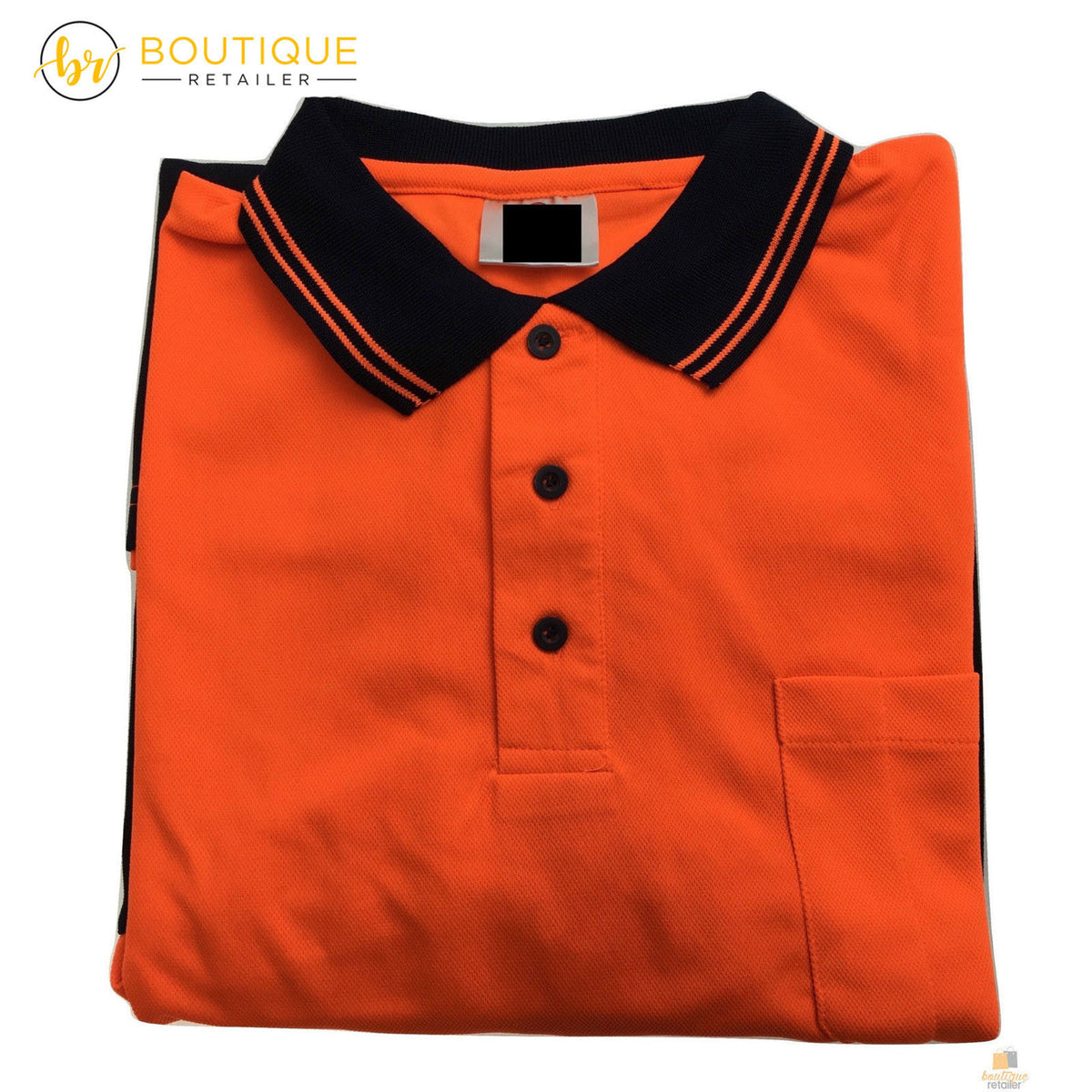 Hi Vis Long Sleeve Polo Shirt Safety Workwear Fluro Breathable UPF 50+ - Yellow - XL