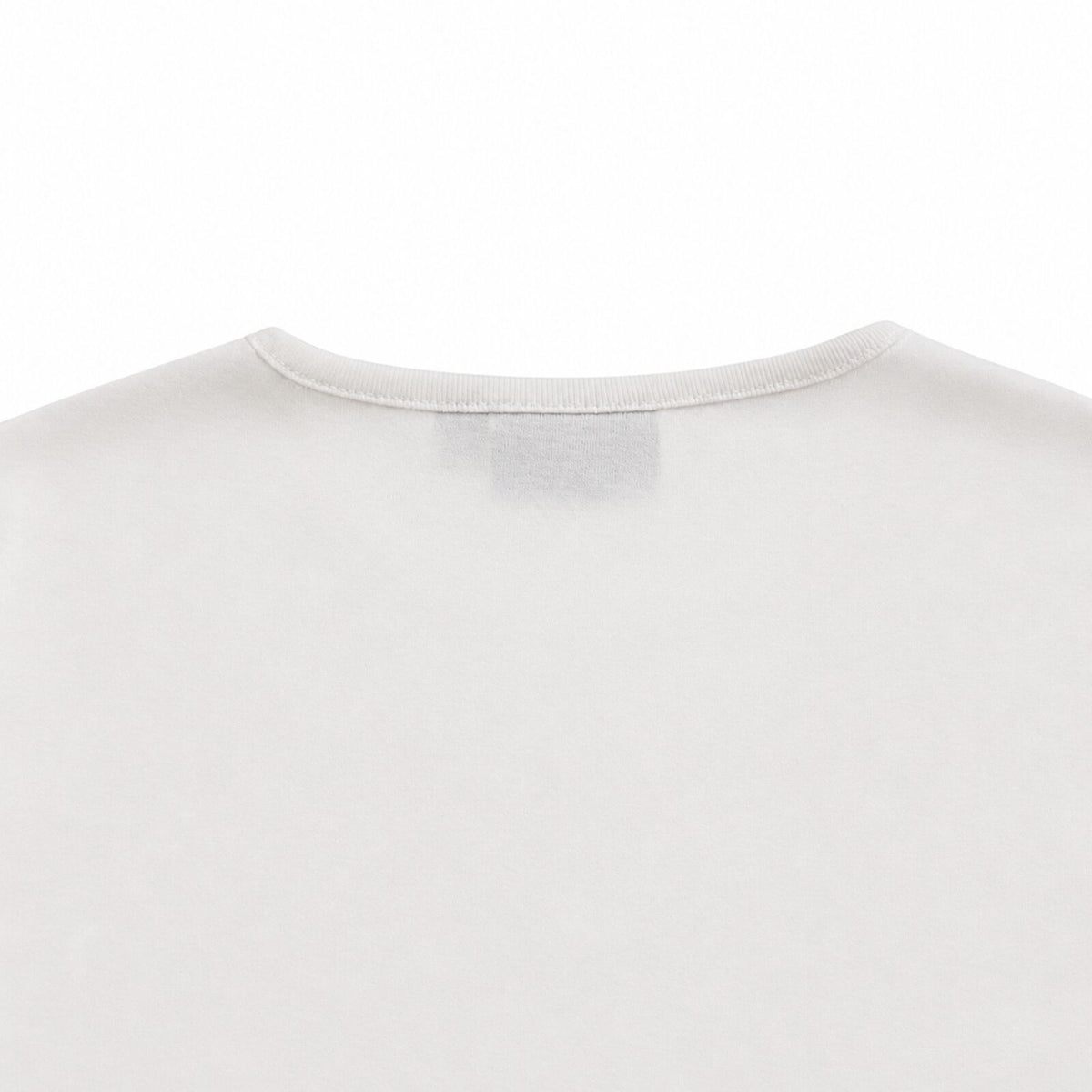 Mens 100% Cotton Long Sleeve T Shirt Plain Basic Slim Fit Tee Casual Top - White - XL