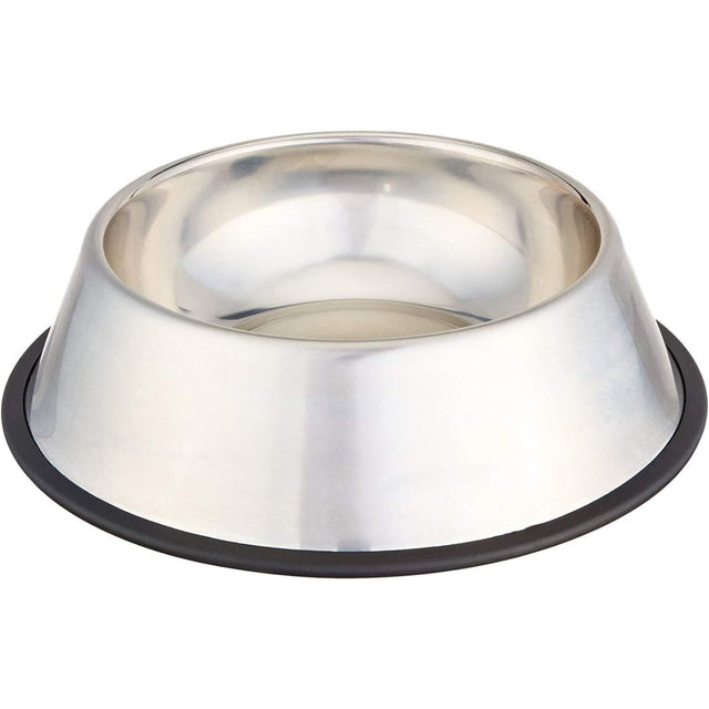 Non Slip Stainless Steel Dog Bowl Pet Cat Water Food Puppy Dish Large 500ml