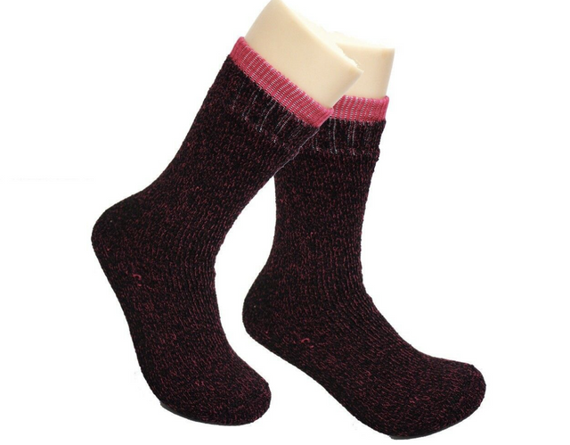 Womens Thermal Heated Socks Warm Winter Work Ski Socks Pair EU 37-42 9-11