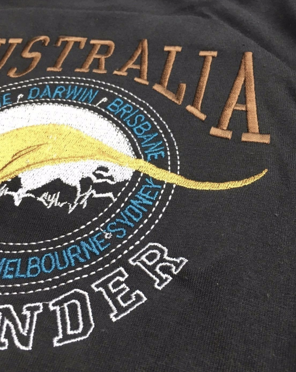 Adult Australia Kangaroo T Shirt Australia Day Souvenir Tee Top 100% Cotton - Grey - S