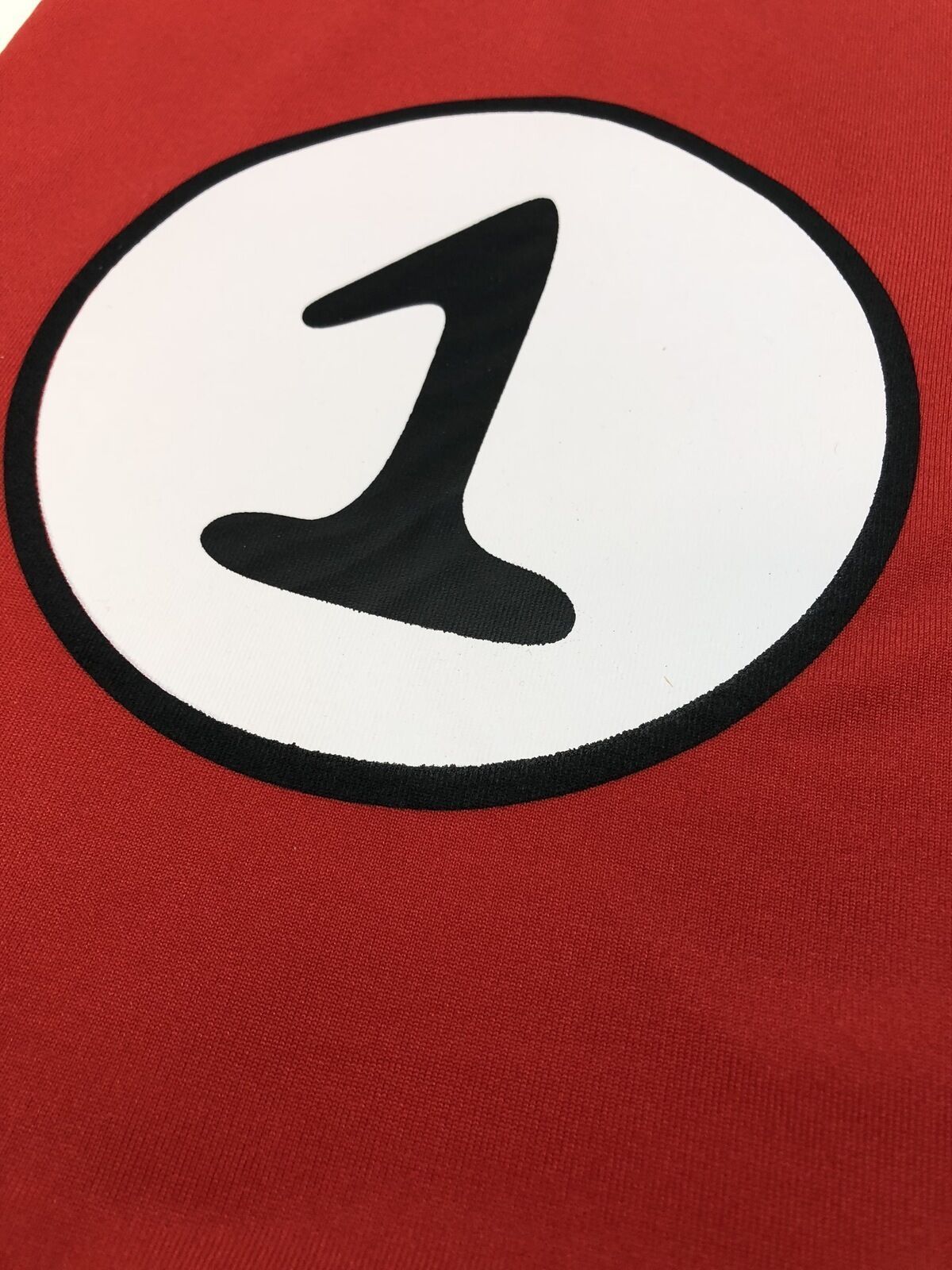 Adult Cat In The Hat Thing 1 Dr Seuss Red Top Party Costume Book Week  - L