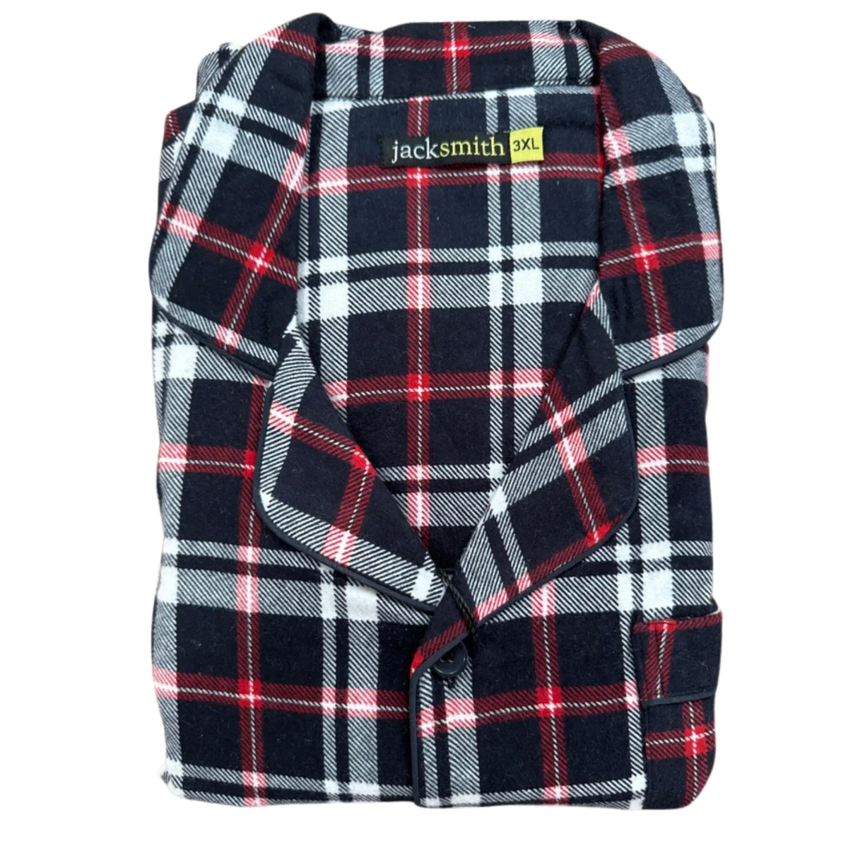 Mens Plus Size Flannelette Pyjamas 100% Cotton PJs Set Top Pants in Red Check - M