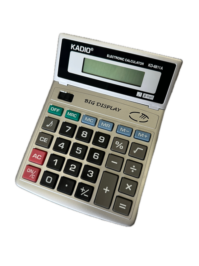 Desktop Electronic Calculator Basic 8 Digit Dual Power LCD Office Business