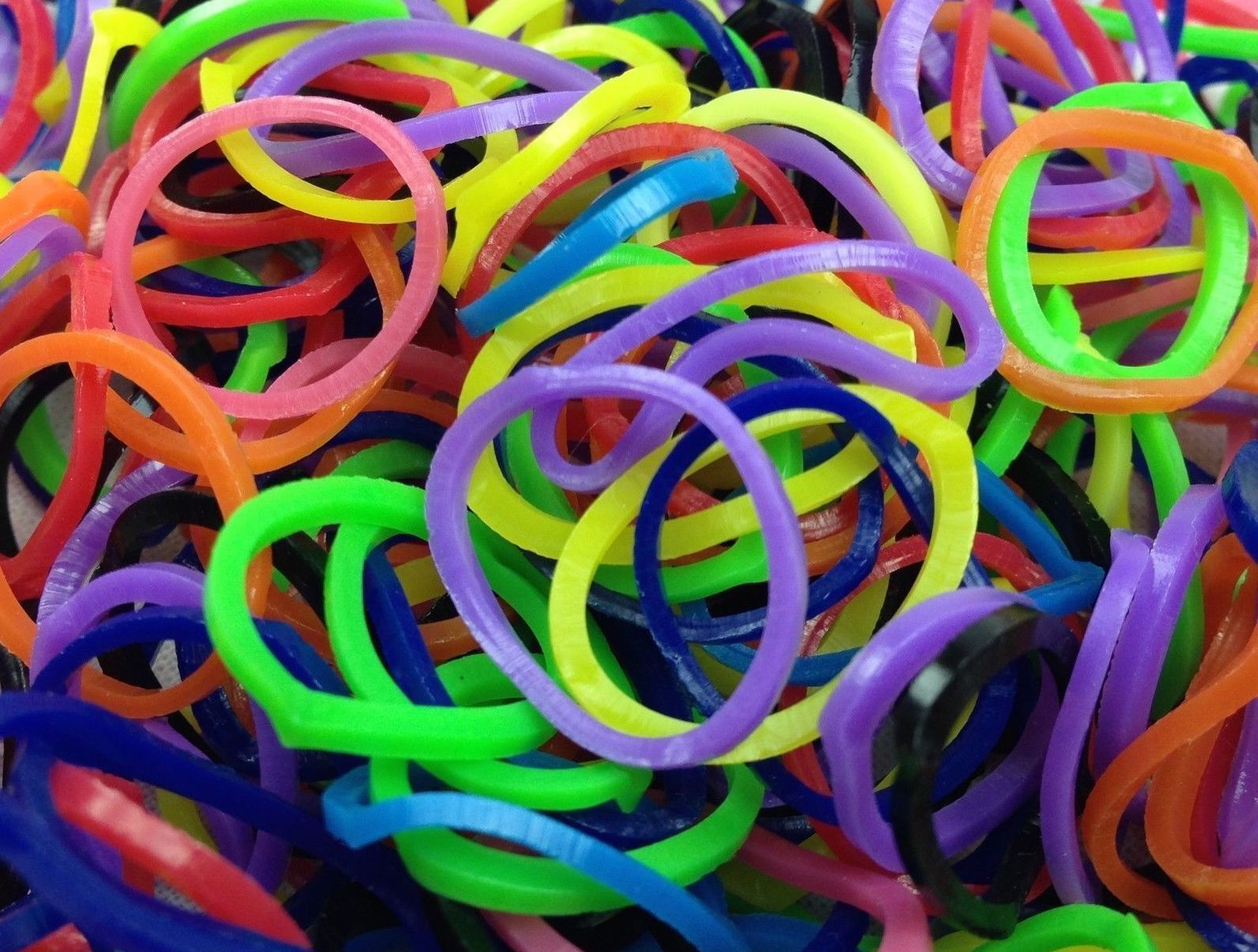4800 LOOM BANDS Rubber Refill Kit DIY Magical Bracelet 192 S Clips 16 Hooks BULK - Rainbow - Rainbow