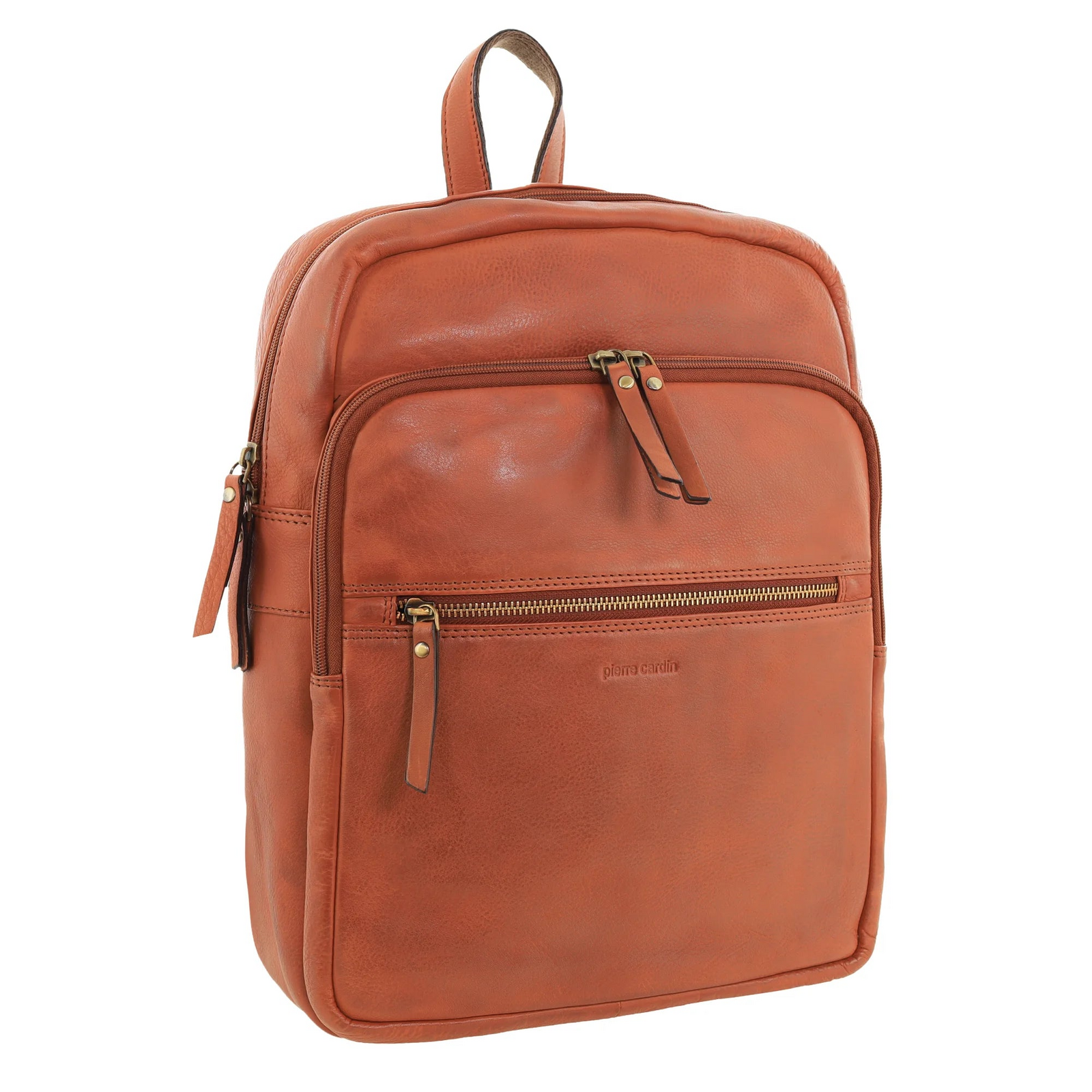 Pierre Cardin Womens Vintage Backpack Bag in Cognac