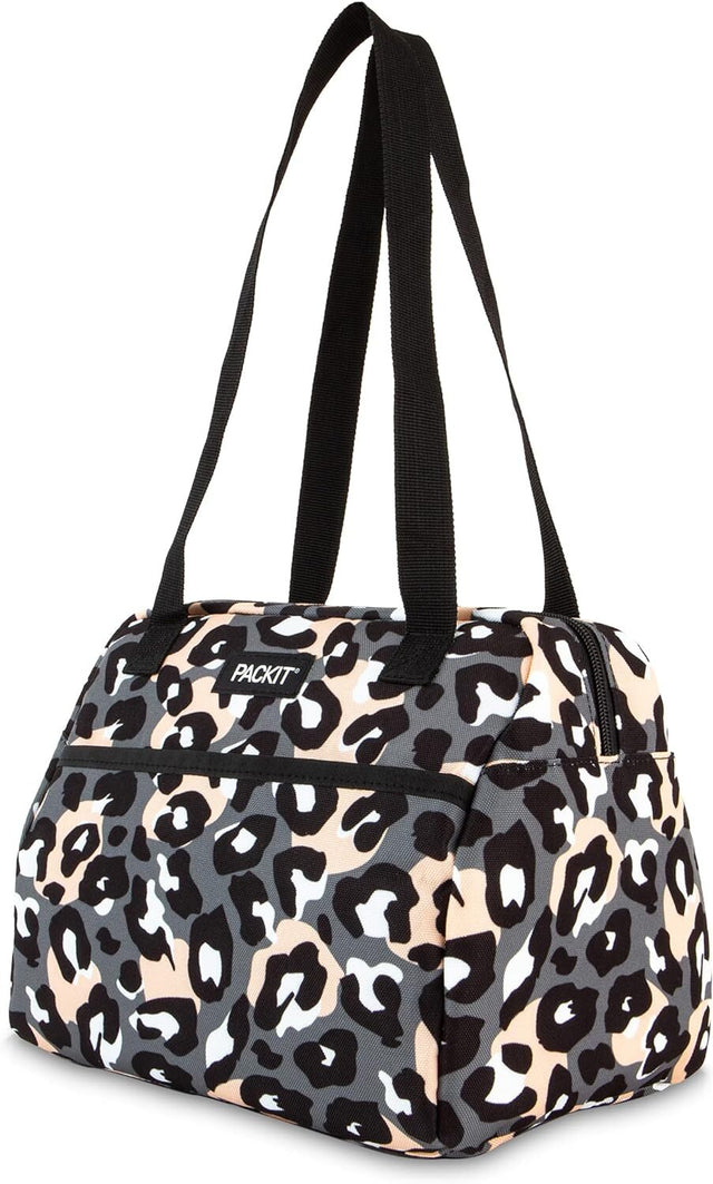 PACKIT Freezable Ice Lunch Bag Tote Food Camping Travel Tiger Wild Leopard