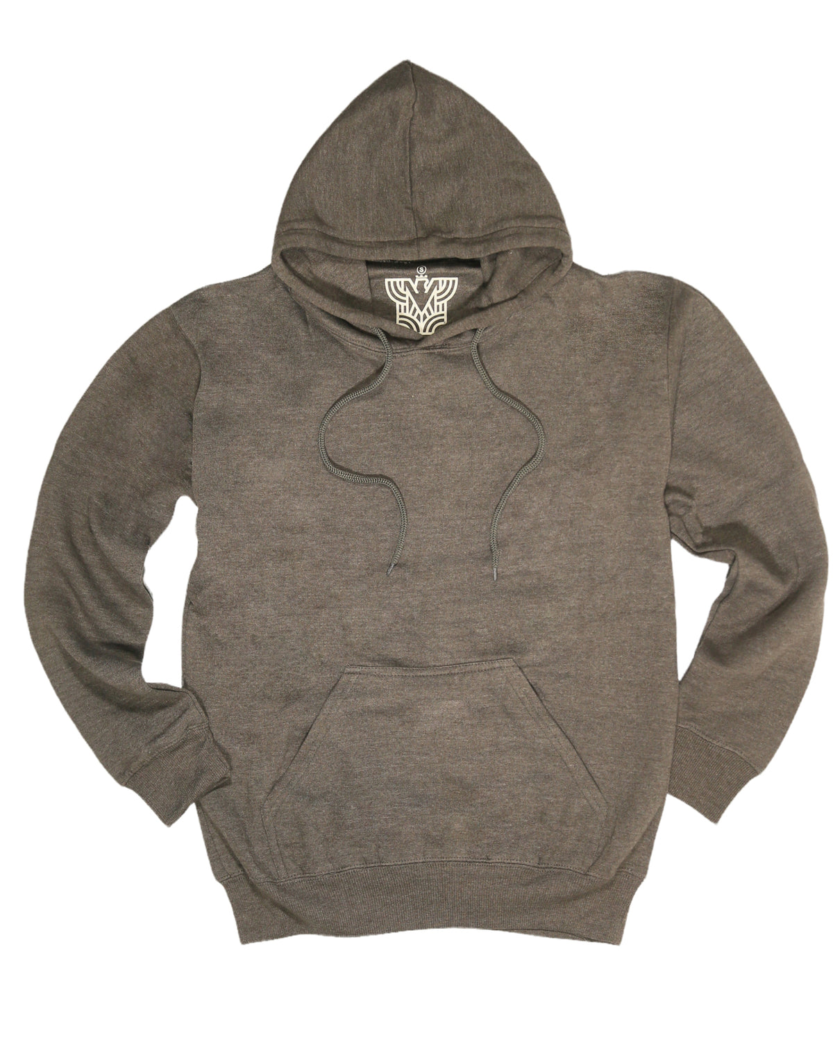 Mens Hoodie 100% Cotton Fleece Pullover Sweatshirt Warm Jumper - Charcoal Grey - M
