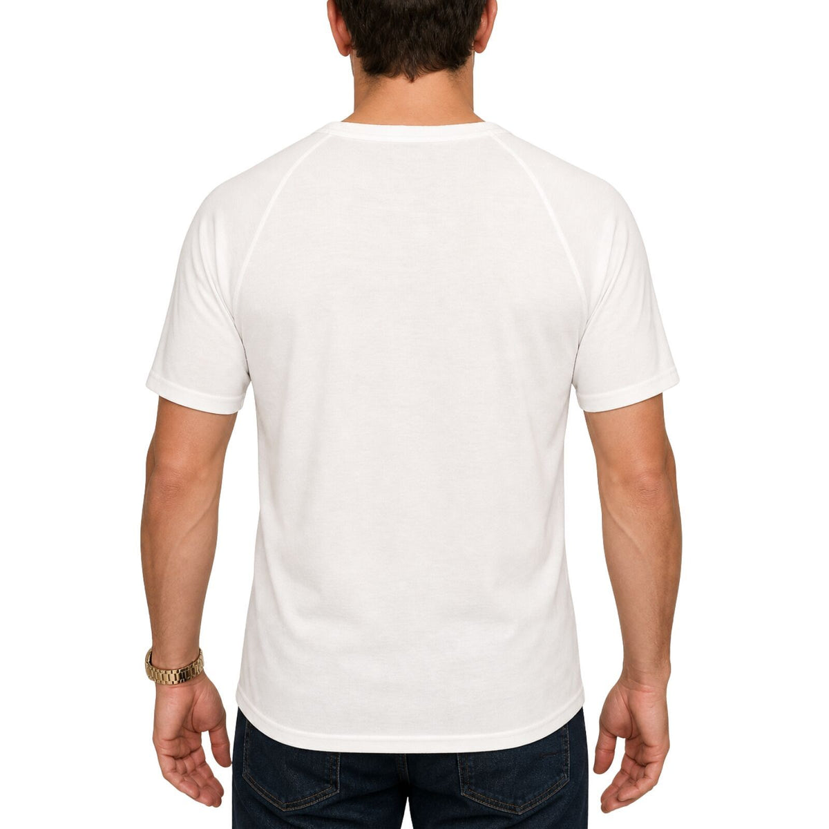 Mens Merino Wool Blend Thermal Top Short Sleeve Base Layer Warm - Natural - M