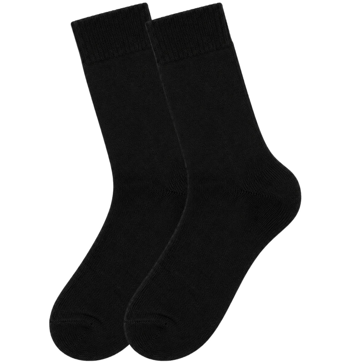 Merino Wool Mens Thermal Diabetic Socks Loose Top Circulation 1 Pair - Black - 7-11