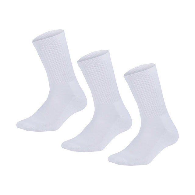 3 Pairs Bamboo Socks Unisex Premium Fiber Sock Super Soft Crew Sox White 6-11