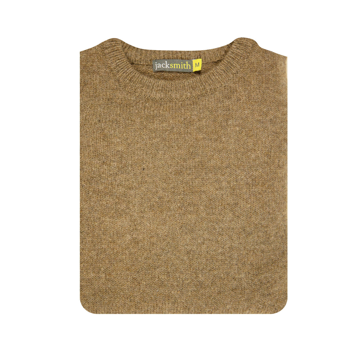 100% SHETLAND RAGG WOOL CREW Round Neck Knit JUMPER Pullover Mens Sweater Knitted - Nutmeg - XXL