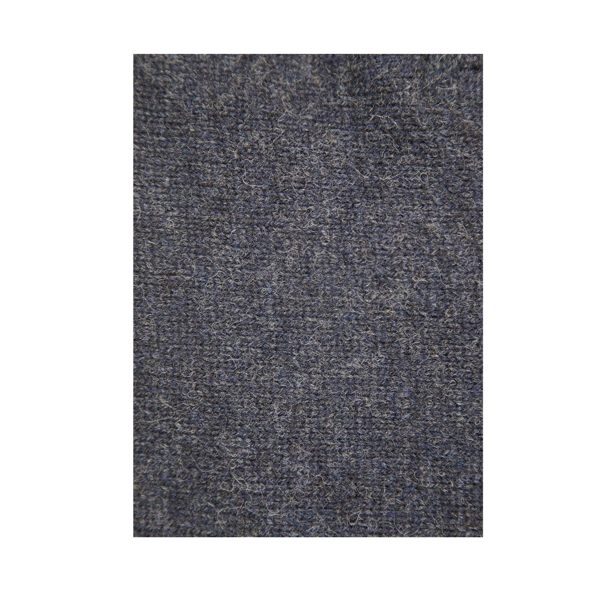 100% SHETLAND RAGG WOOL Half Zip Up Knit JUMPER Pullover Mens Sweater Knitted - Denim Blue - L