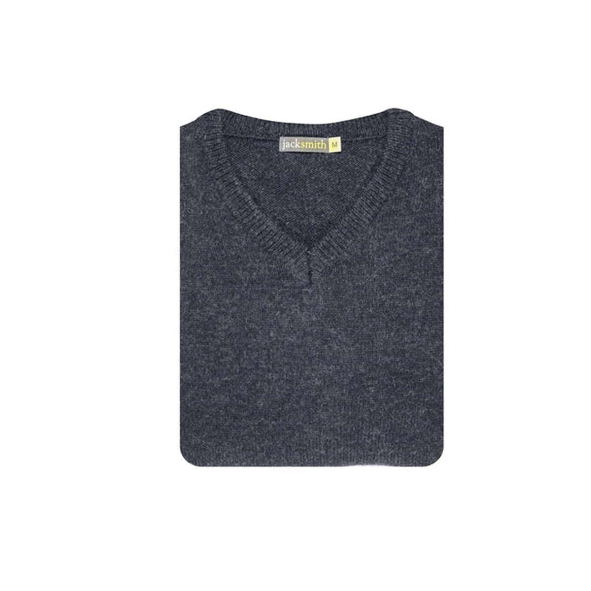 100% Shetland Ragg Wool V Neck Knit Jumper Pullover Mens Sweater Knitted - Navy - S