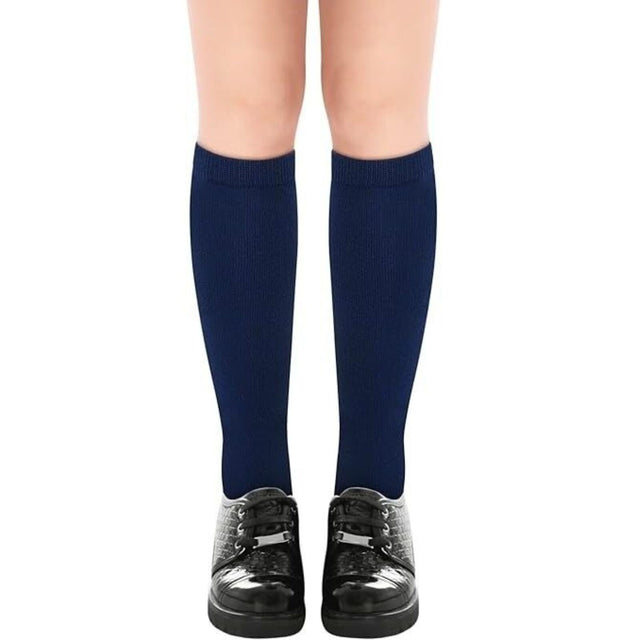 1x Pair School Uniform Knee Socks Cotton Rich Navy Old 10-12 Years Years 2-8