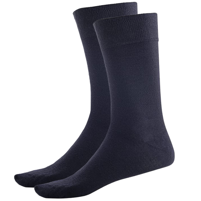 BAMBOO SOCKS Crew Natural Eco Healthy Enviro Unisex Work Anti Business Navy 6-11