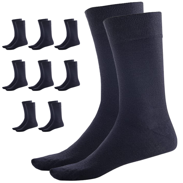 9 Pairs BAMBOO SOCKS Crew Natural Eco Healthy Enviro Unisex Work BULK Navy 2-8