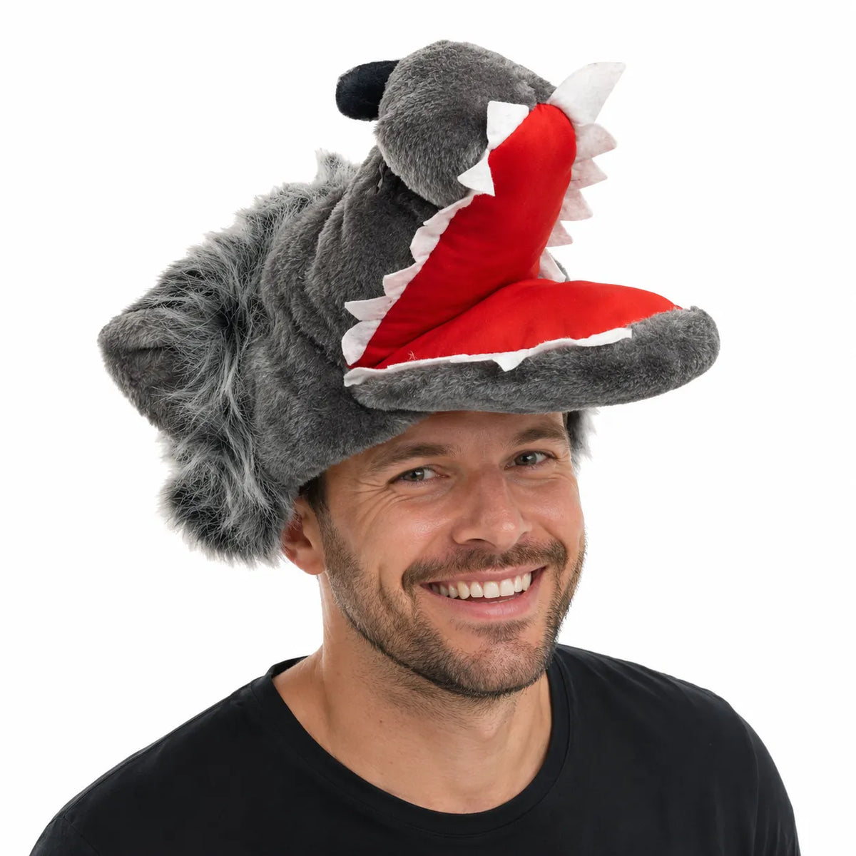 WOLF HAT Funny Party Costume Adult Childrens Animal Fancy Dress Halloween Cap