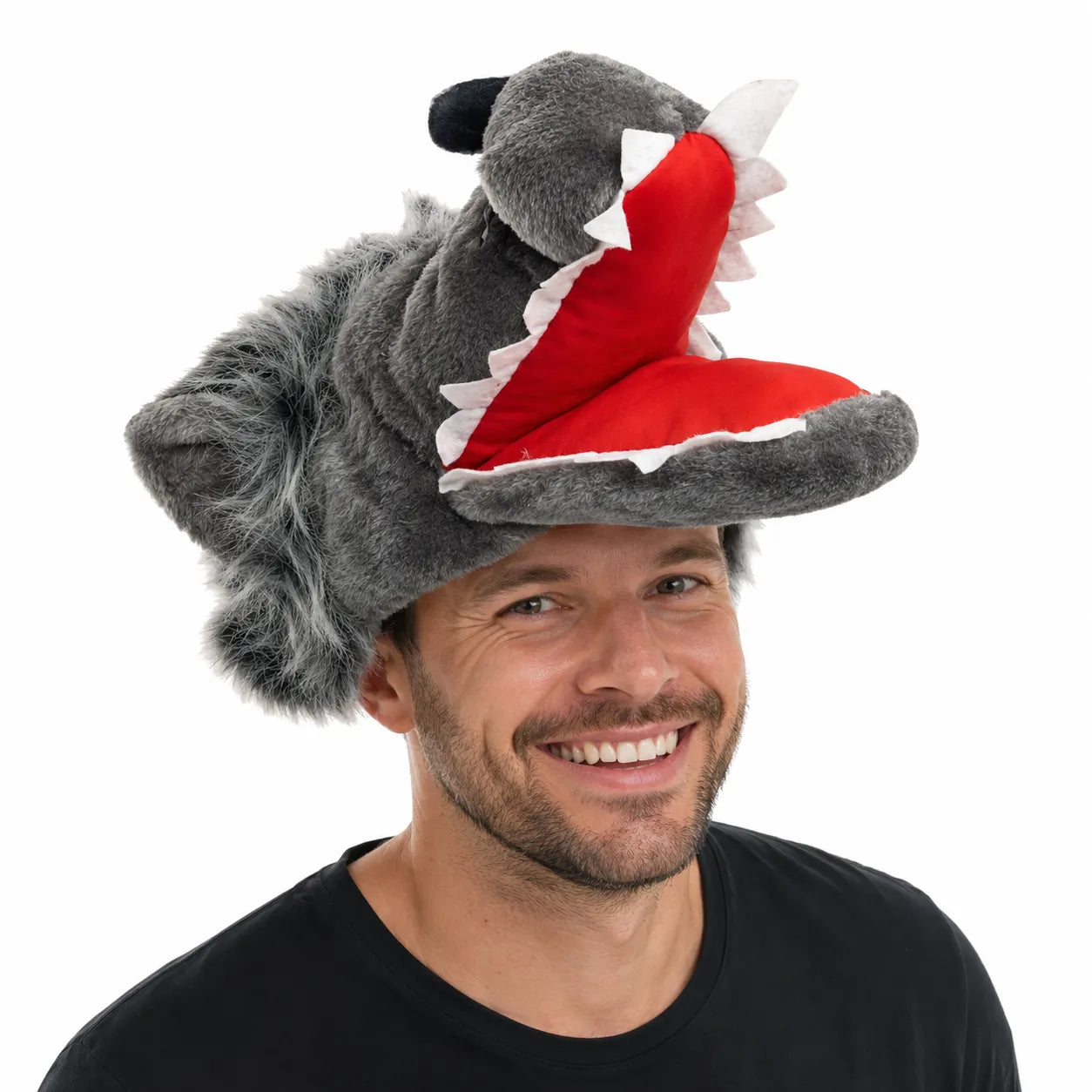 WOLF HAT Funny Party Costume Adult Childrens Animal Fancy Dress Halloween Cap