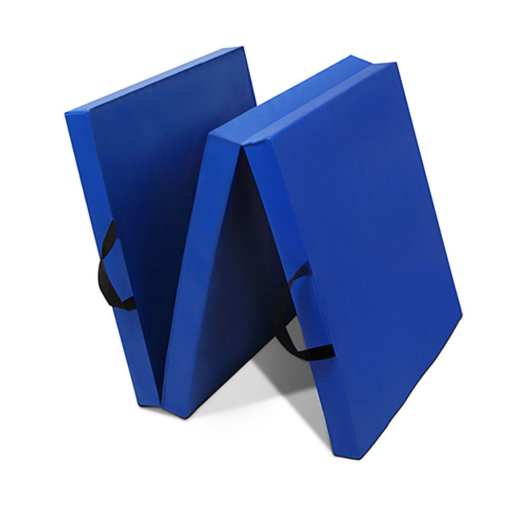 Folding Exercise Floor Mat Dance Yoga Gymnastics Training Home Judo - Blue
