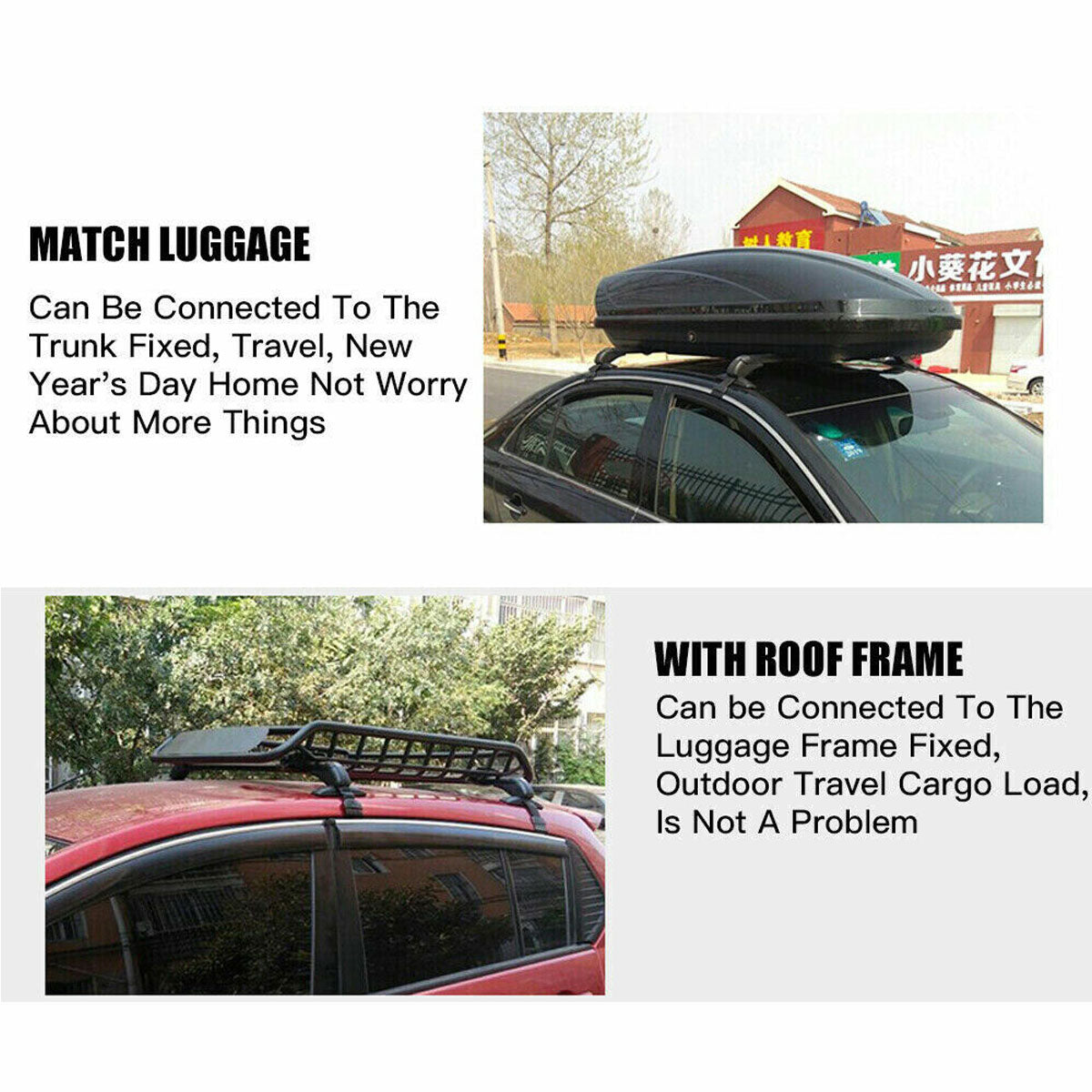 115cm Universal Car Roof Racks Carrier Adjustable Cross Bars Aluminium - Bars
