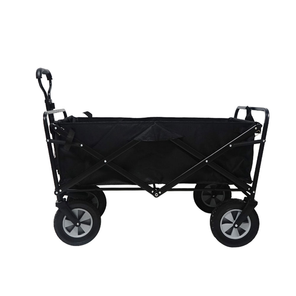 Foldable Collapsible Wagon Cart Garden Beach Outdoor Shop - V610-FLDWAG-9150-BLA