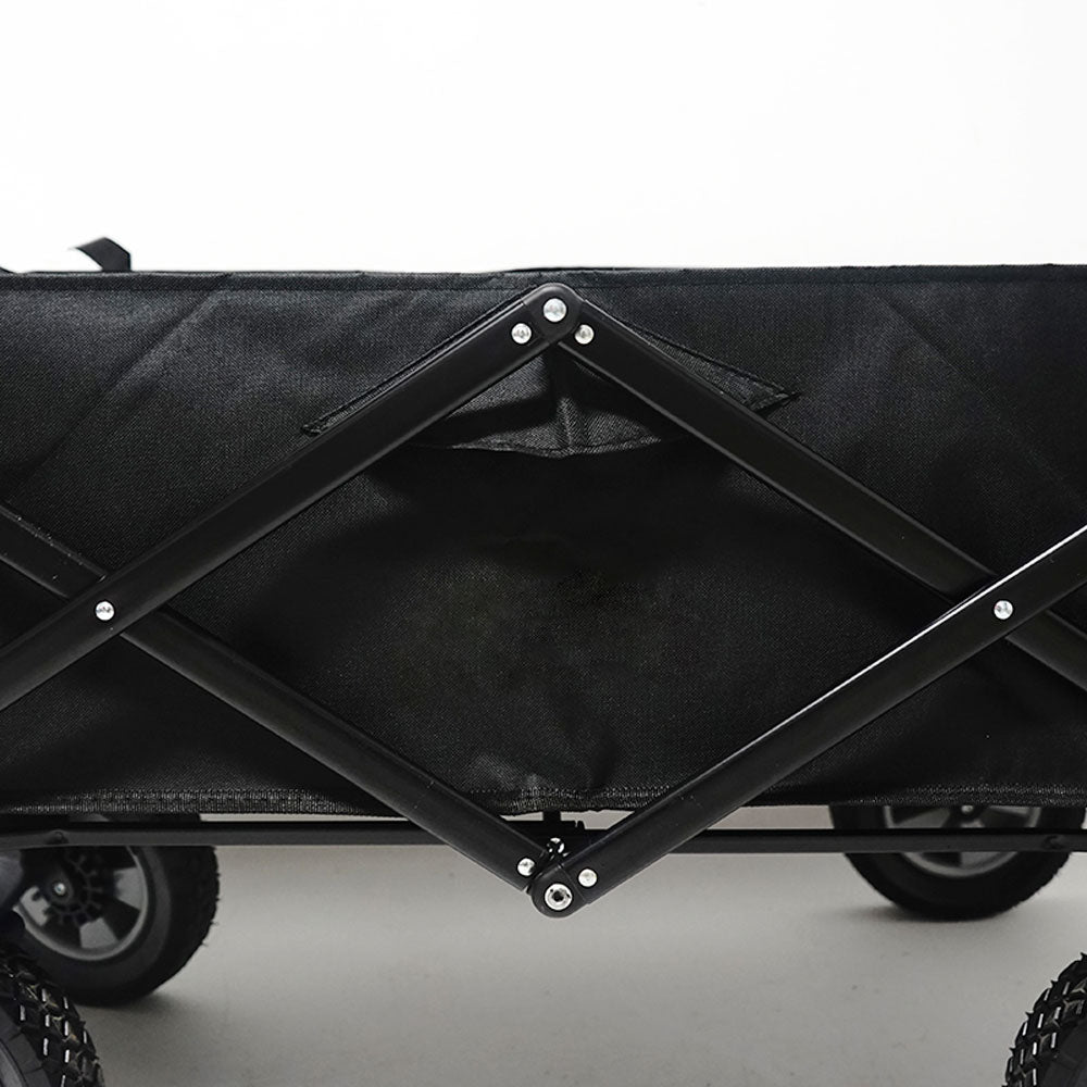 Foldable Collapsible Wagon Cart Garden Beach Outdoor Shop - V610-FLDWAG-9150-BLA