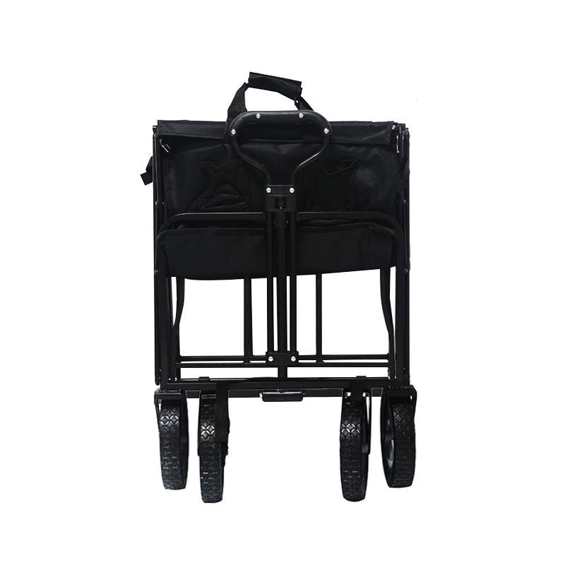 Foldable Collapsible Wagon Cart Garden Beach Outdoor Shop - V610-FLDWAG-9150-BLA
