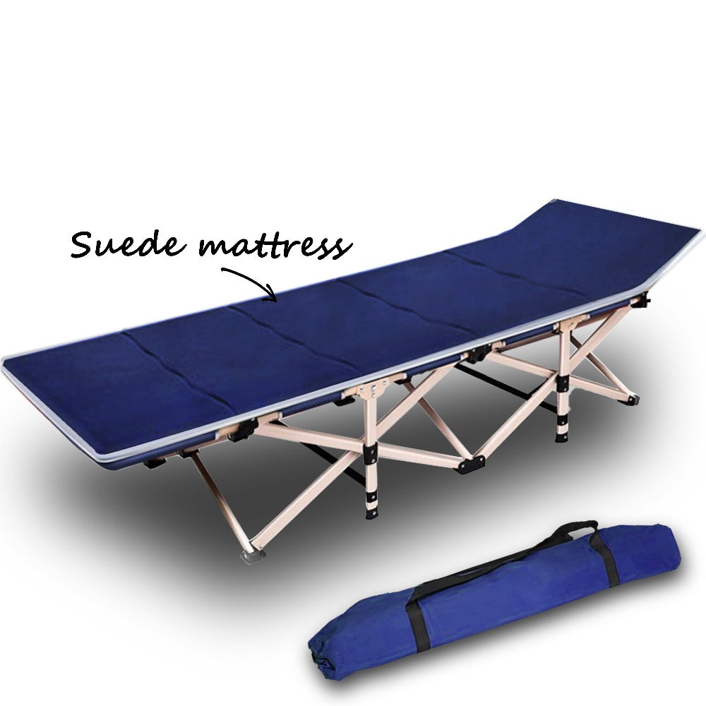 Camping Portable Stretcher Single Foldable Folding Bed - V610-LUXBED-SQ-NAV-MAT