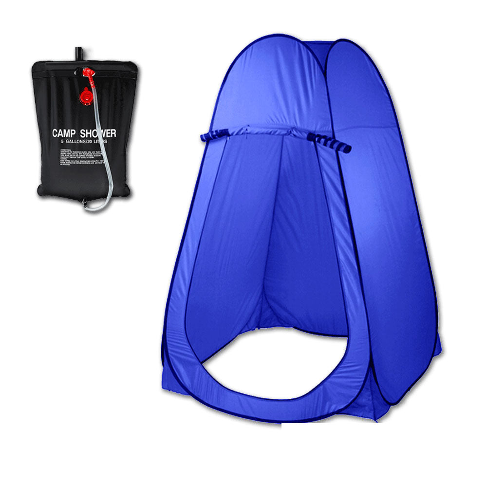 Pop Up Portable Privacy Shower room Tent &20L Outdoor Camping - blue