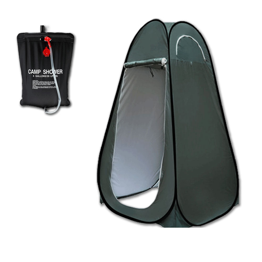 Pop Up Portable Privacy Shower room Tent &20L Outdoor Camping - green