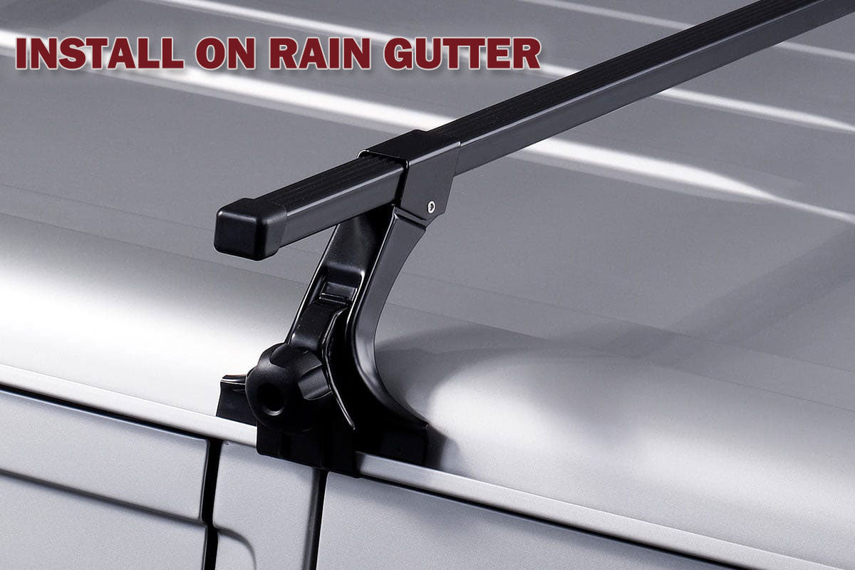 120cm Universal Rain Gutter Car Roof Rack Cross - V610-ROORAC-RG-BLA-120-19