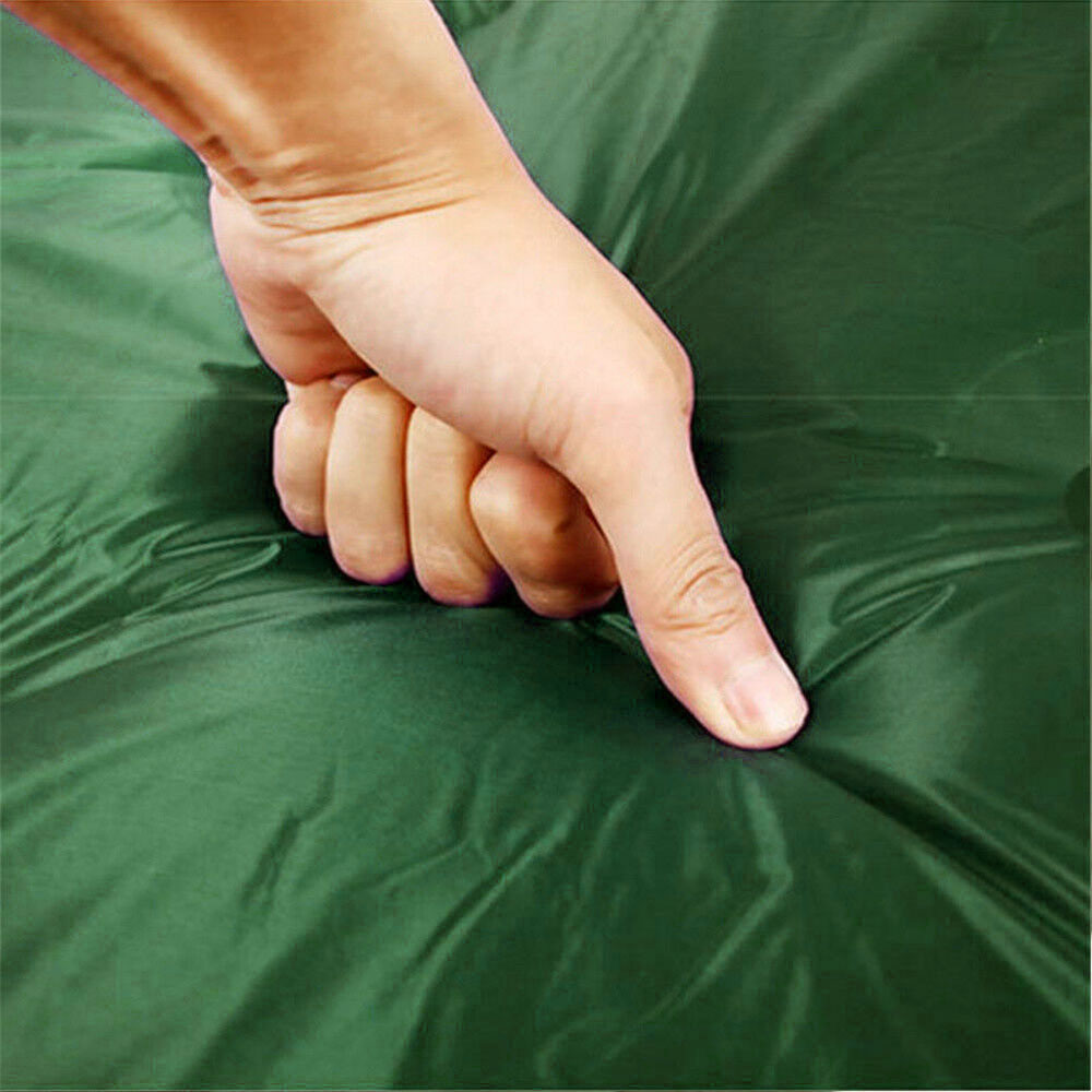 Self Inflating Mattress Camping Hiking Airbed Mat Sleeping with Pillow - green