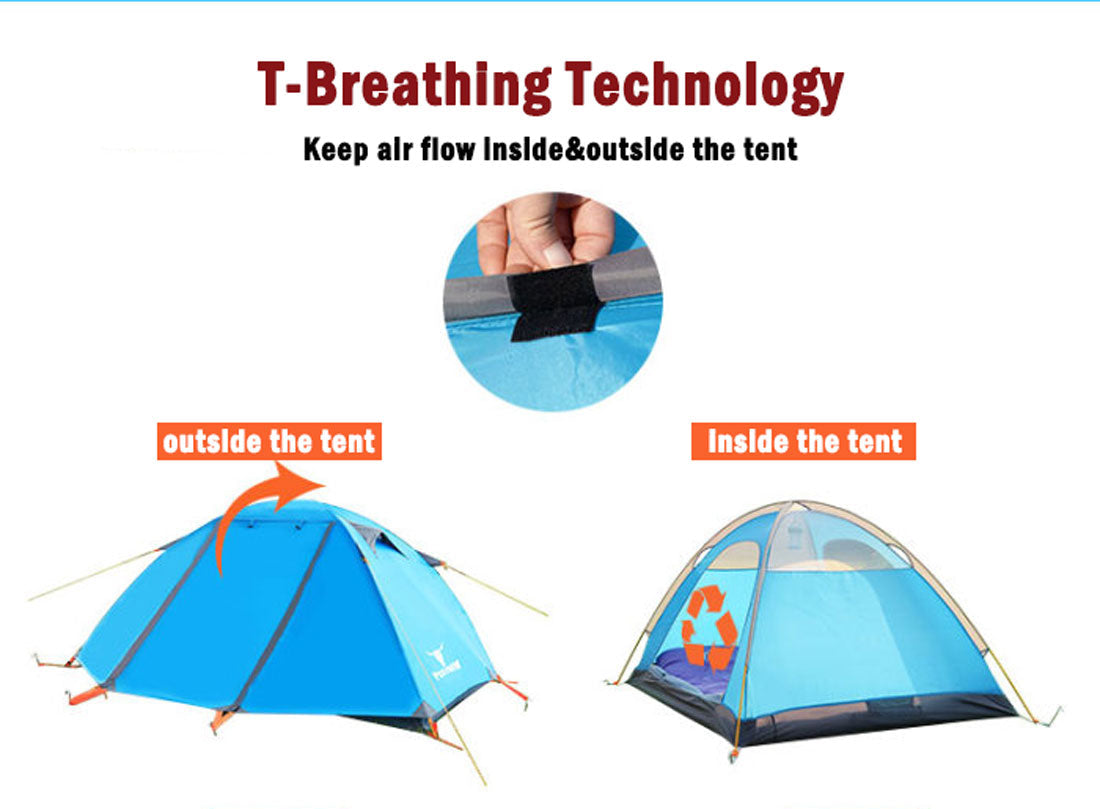 2 Person Portable Outdoor Lightweight Cycling Hiking - V610-TEN-C2001-BLU