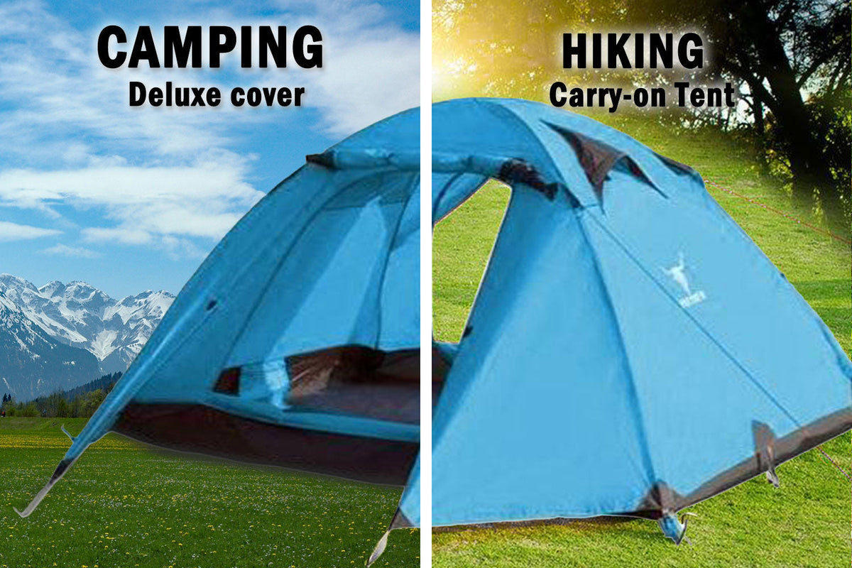 2 Person Portable Outdoor Lightweight Cycling Hiking - V610-TEN-C2001-BLU