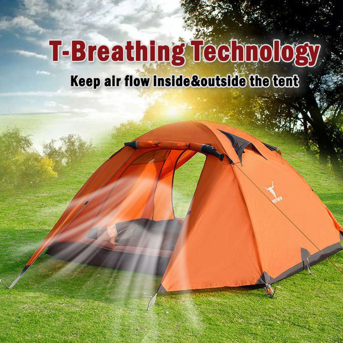 2 Person Portable Outdoor Lightweight Cycling Hiking - V610-TEN-C2001-ORA