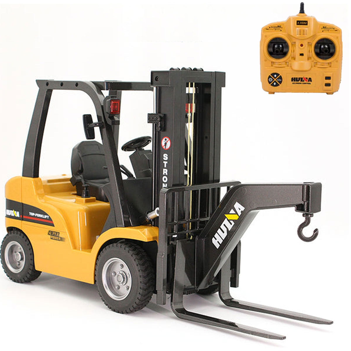 Huina 1/10 RC 8CH ForkLift Excavator Industrial Construction Engineering